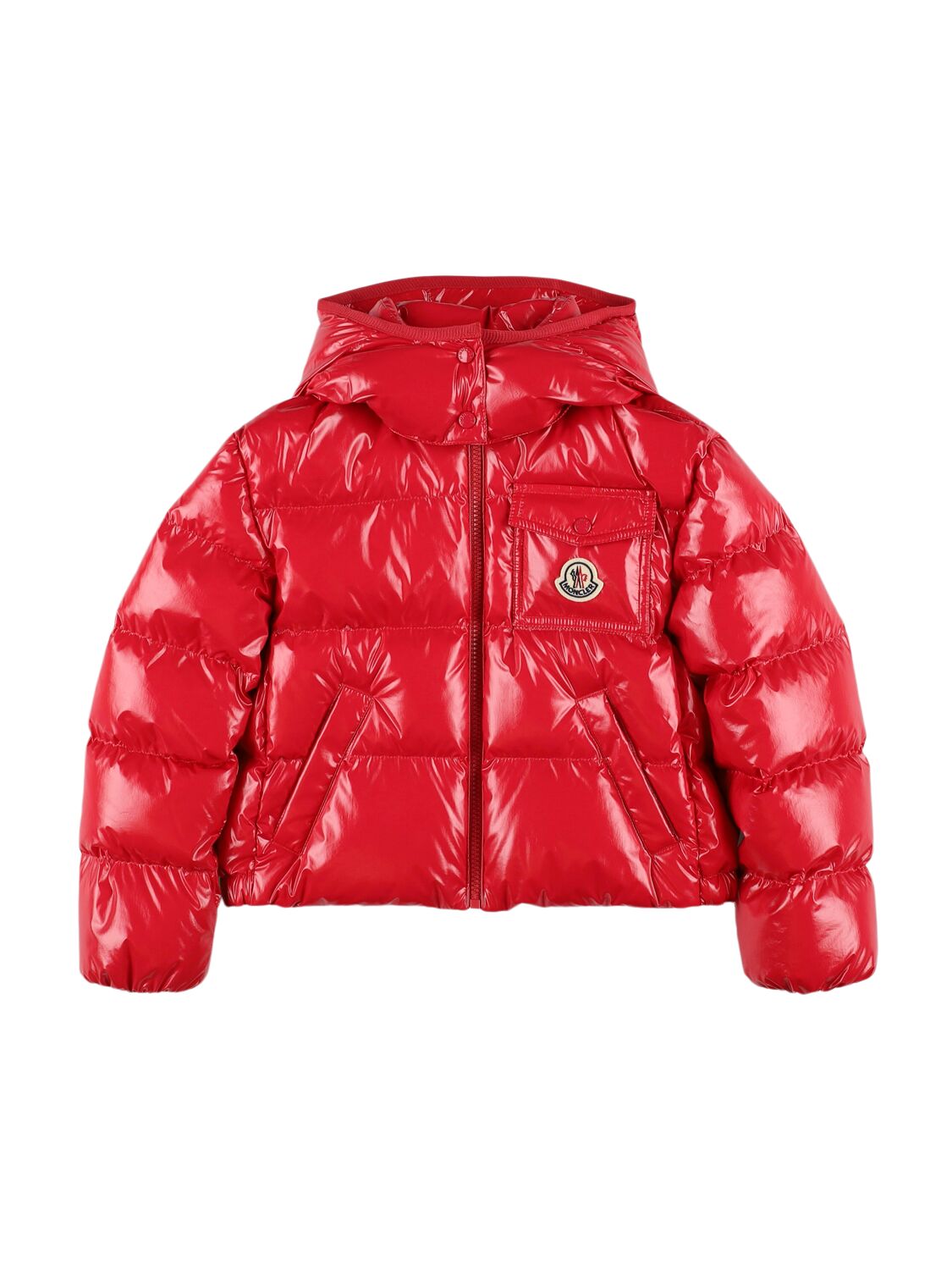 Moncler Andro Nylon Down Jacket In Coral Pink
