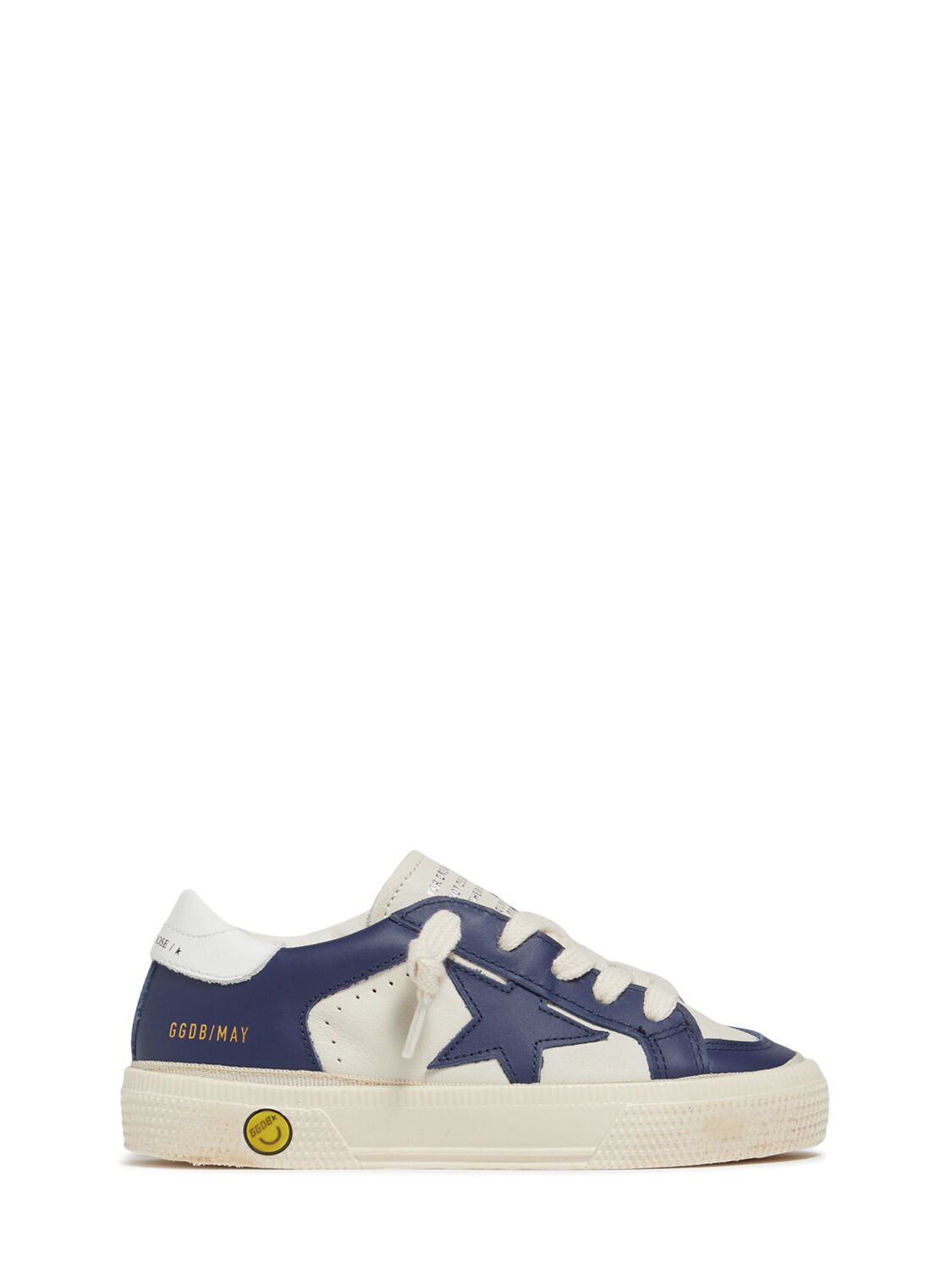 Golden Goose May Lace-up Sneakers In White/blue