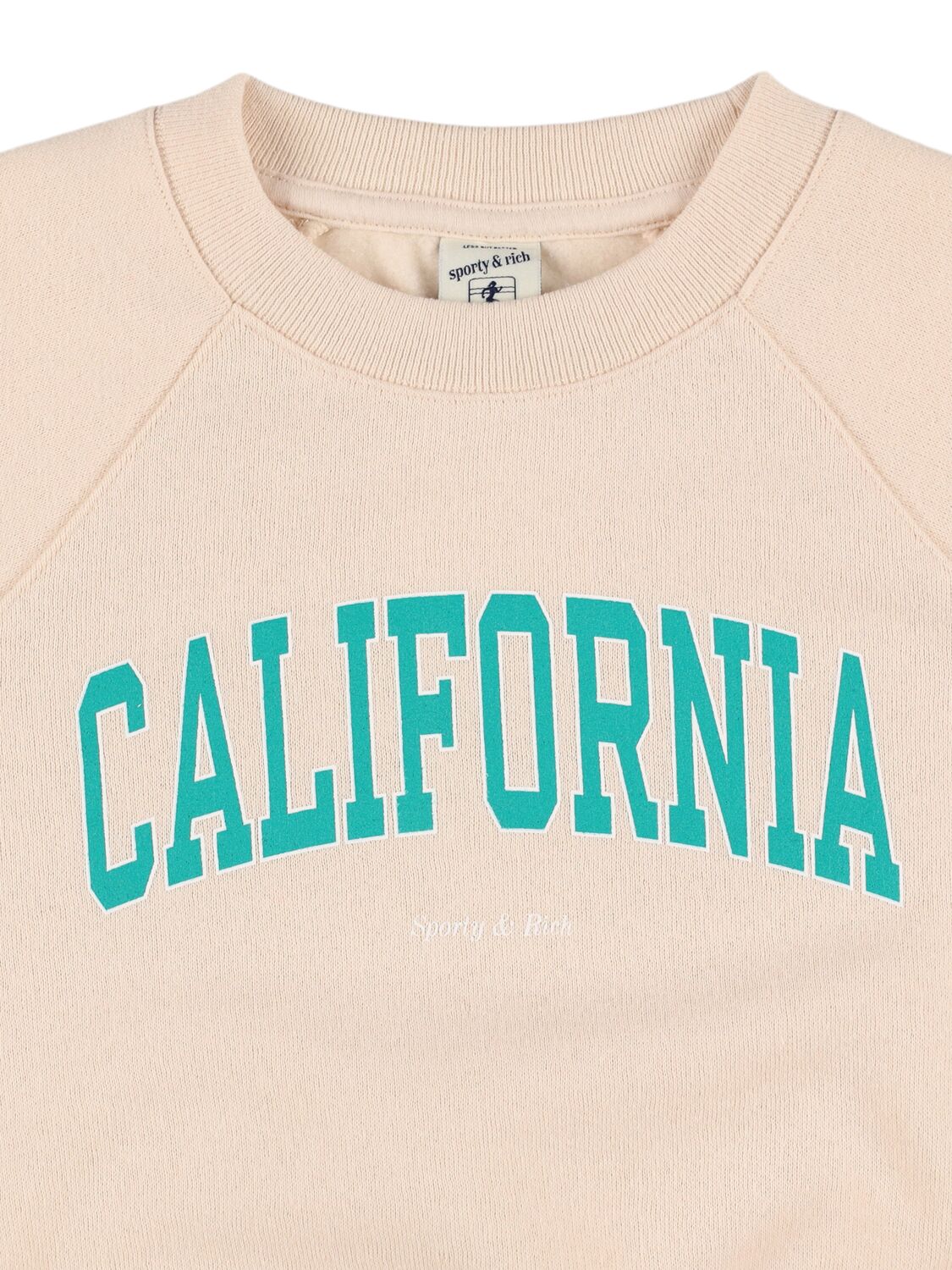 Sporty And Rich California Printed Crewneck Sweatshirt In Beige