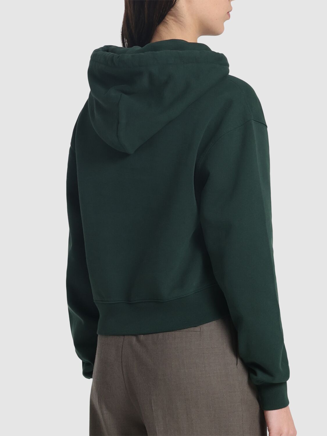 Jacquemus Logoed Hoodie In 深绿色