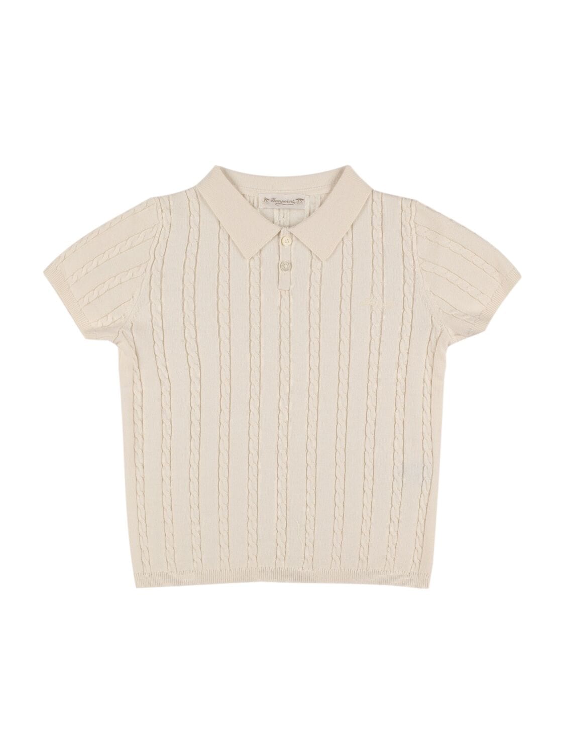 Cotton & Cashmere Knit Polo T-shirt