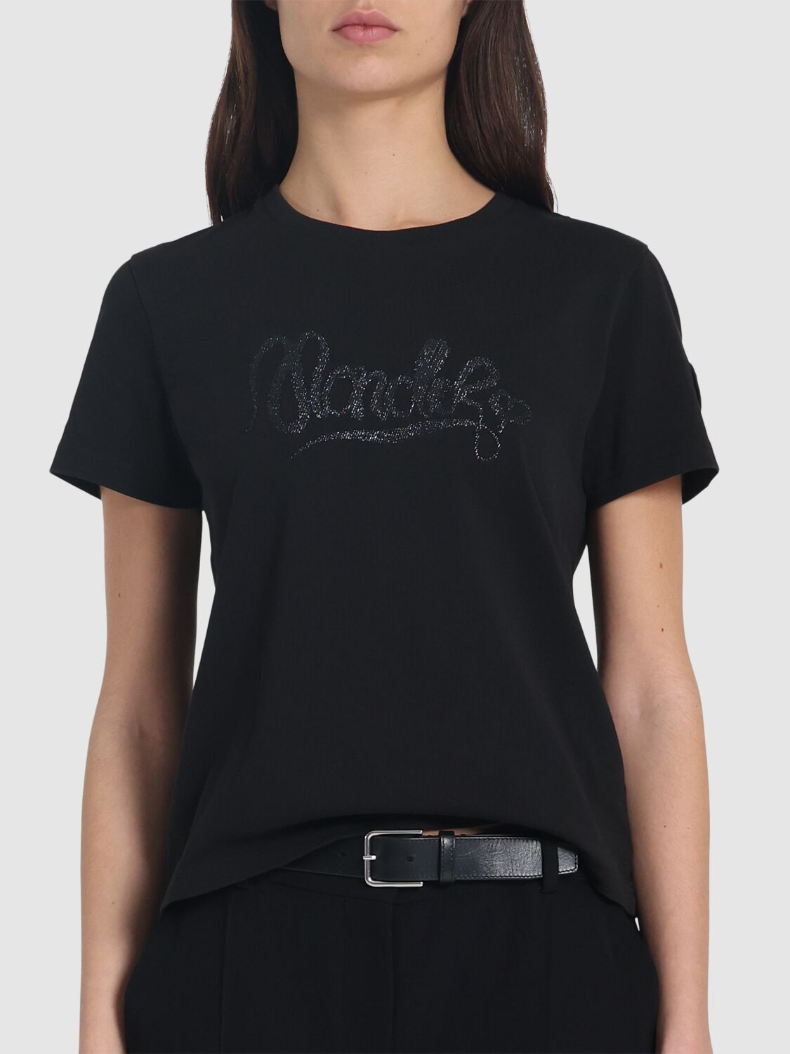 Moncler Cny Heavy Cotton Jersey T-shirt In Black