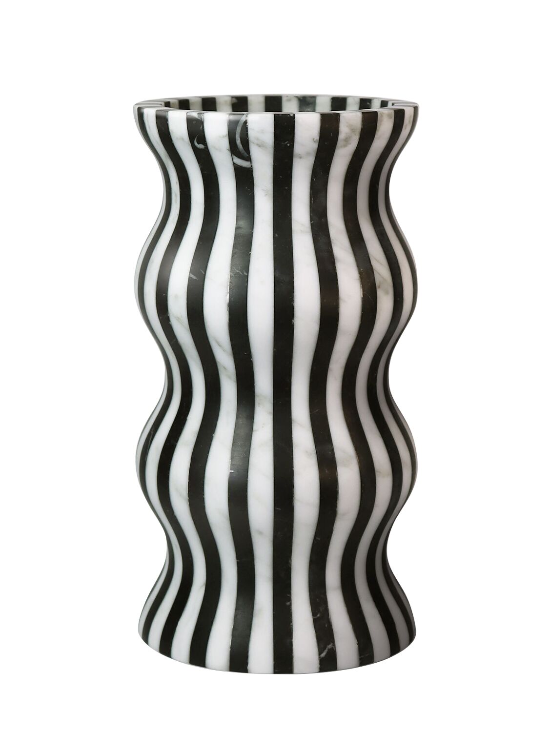 Shop Editions Milano Versilia Black Vase In Black/white