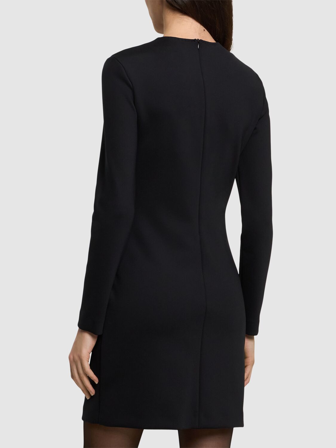 knee length dresses for ladies TERNE Long Sleeve Turtleneck Mini Dress | Black | Size S