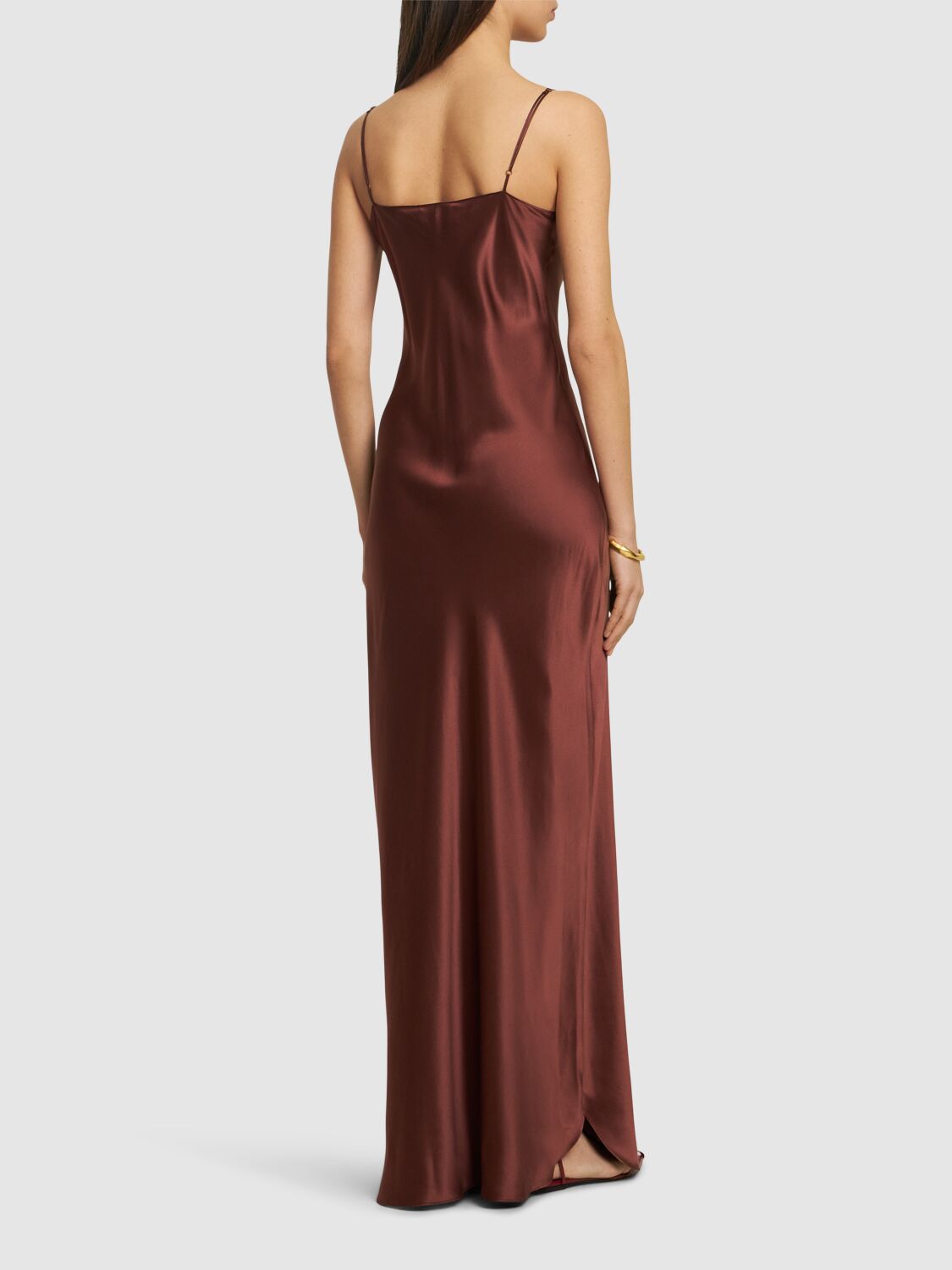 NILI LOTAN CAMI SILK CHARMEUSE GOWN 