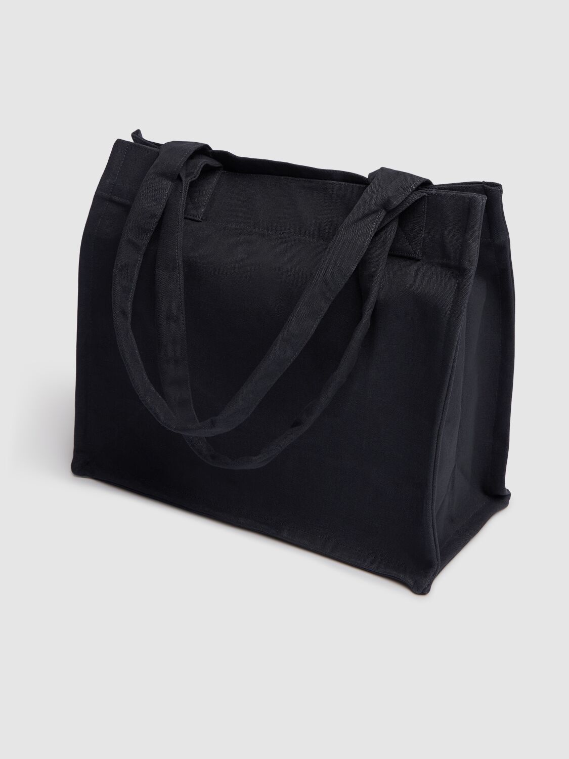 Ganni Large Easy Recycled Cotton Tote Bag In Phantom