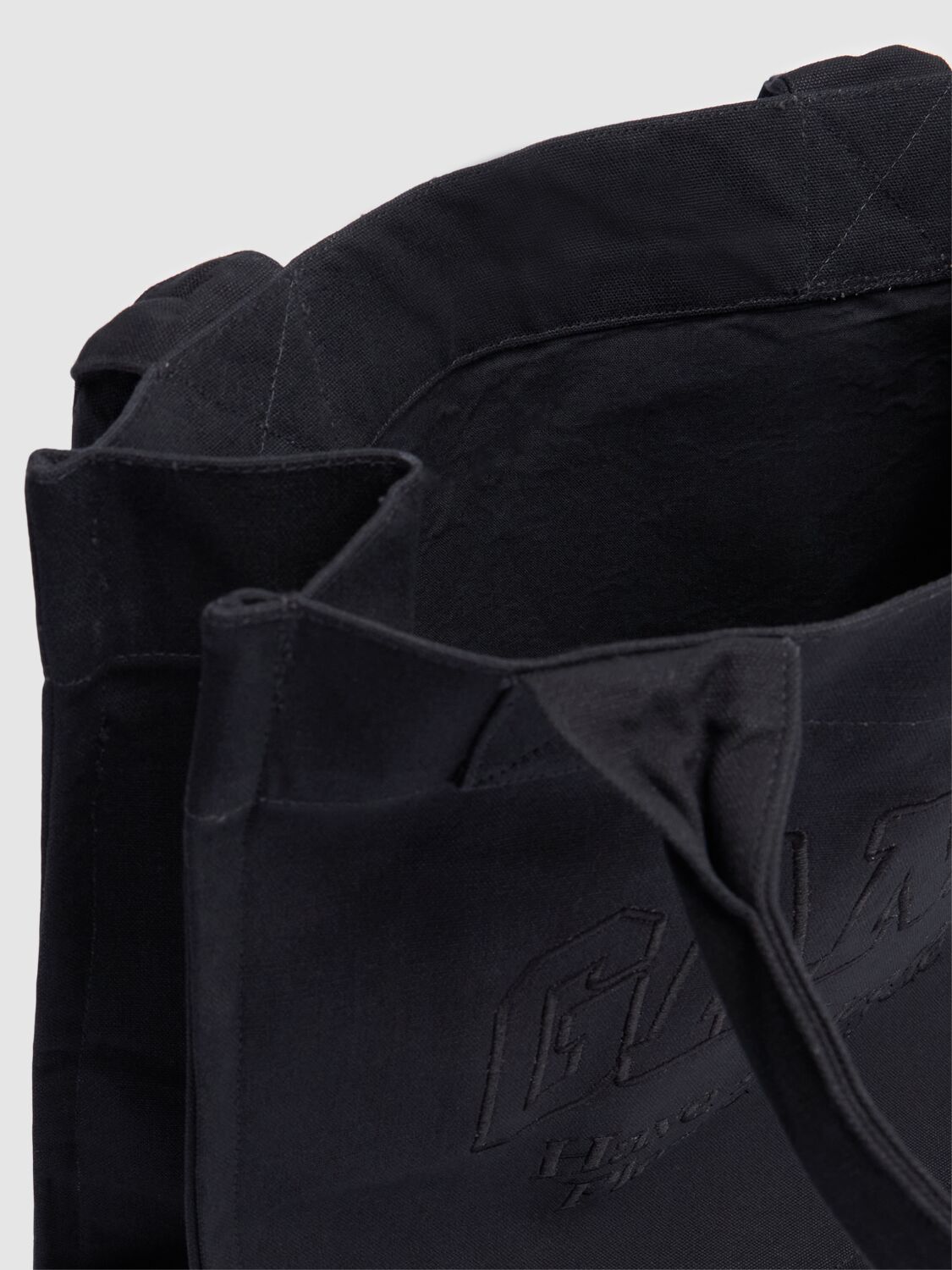 Ganni Large Easy Recycled Cotton Tote Bag In Phantom