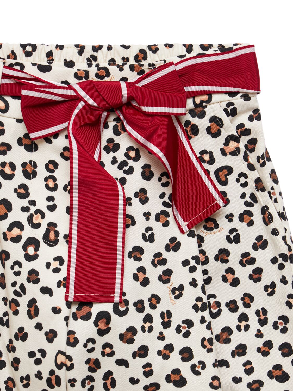 Monnalisa Printed Gabardine Pants In Multicolor