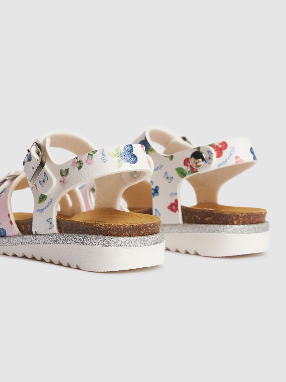 MONNALISA PRINTED PLATFORM SANDALS 