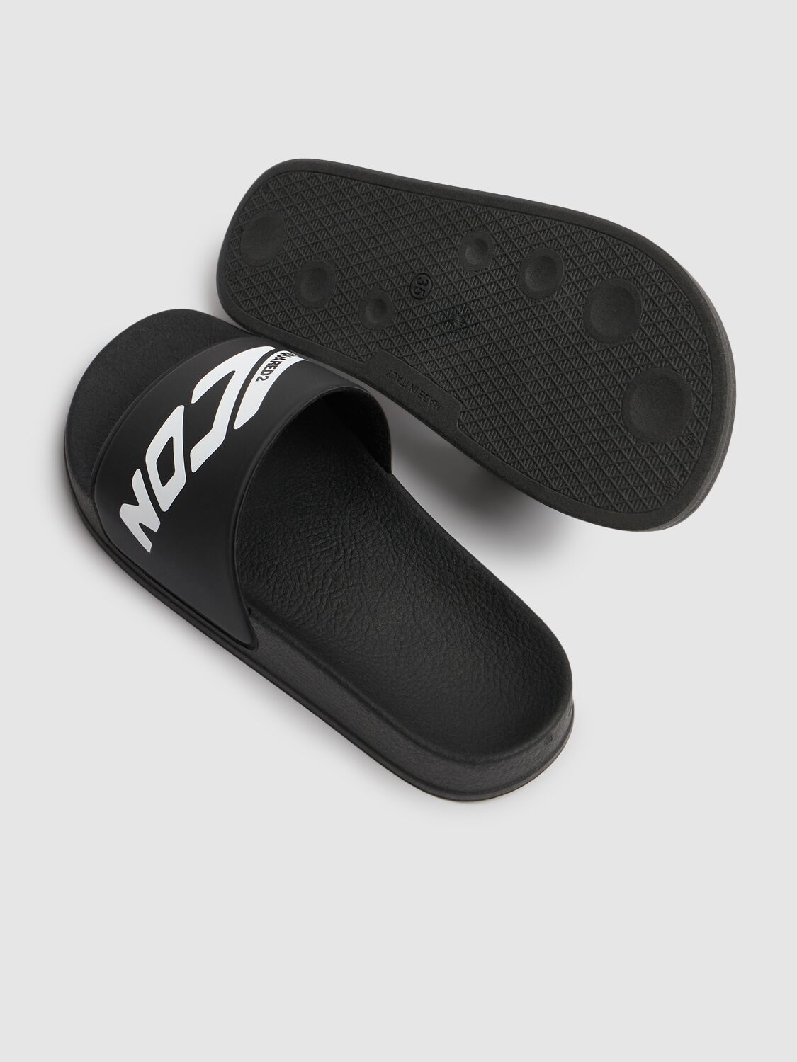 Dsquared2 Logo-print Slides In Black