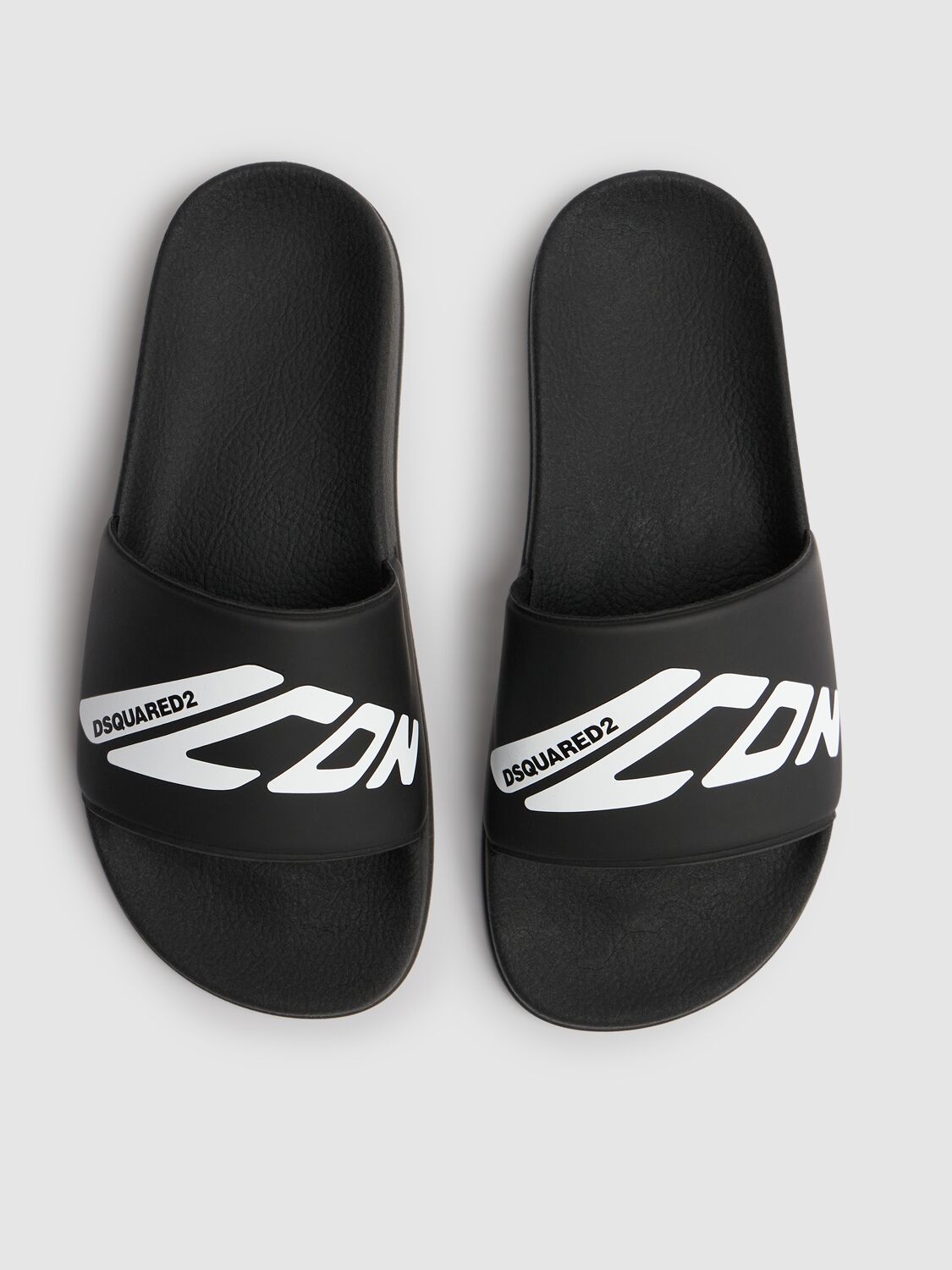 Dsquared2 Logo-print Slides In Black
