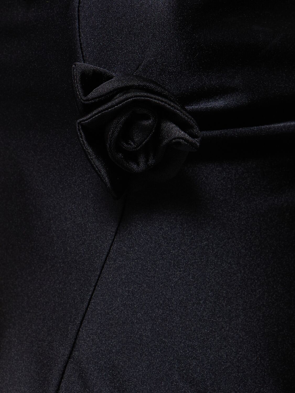 Coperni Black Asymmetric Sleeveless Mini Dress With Floral Detail And Cut-out On The Front In Tech Fabric St In 黑色