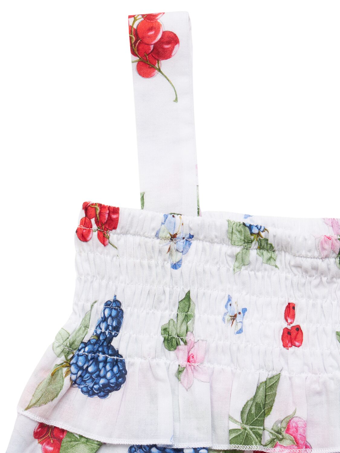 MONNALISA PRINTED COTTON MUSLIN TOP & SKIRT 