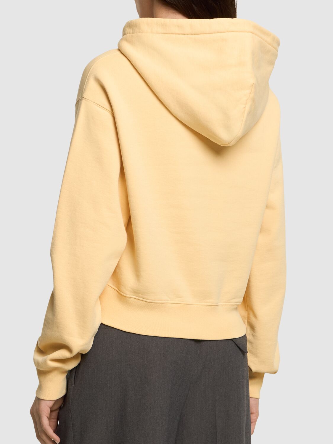Jacquemus Gros Grain Light Beige Hooded Sweatshirt In 米黄色