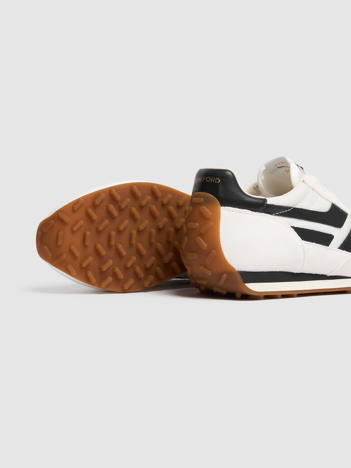 Shop Tom Ford Mick Suede & Technical Fabric Sneakers In Optical White/b