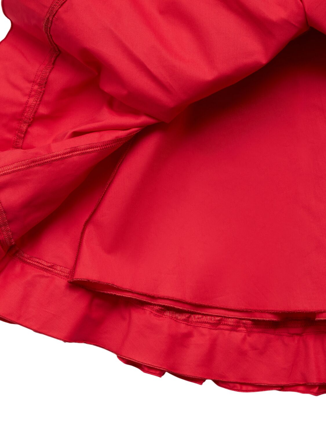 MONNALISA RUFFLED COTTON POPLIN DRESS 