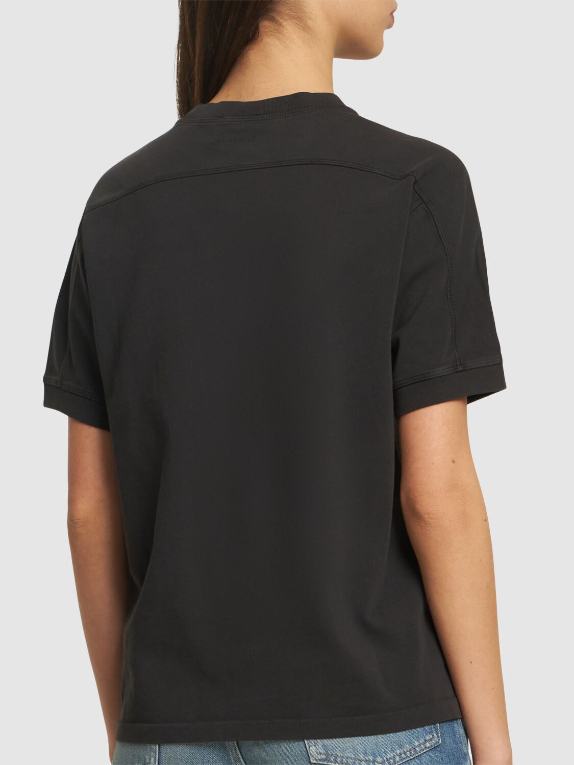 ANINE BING JAYLIN LOGO JERSEY T-SHIRT 