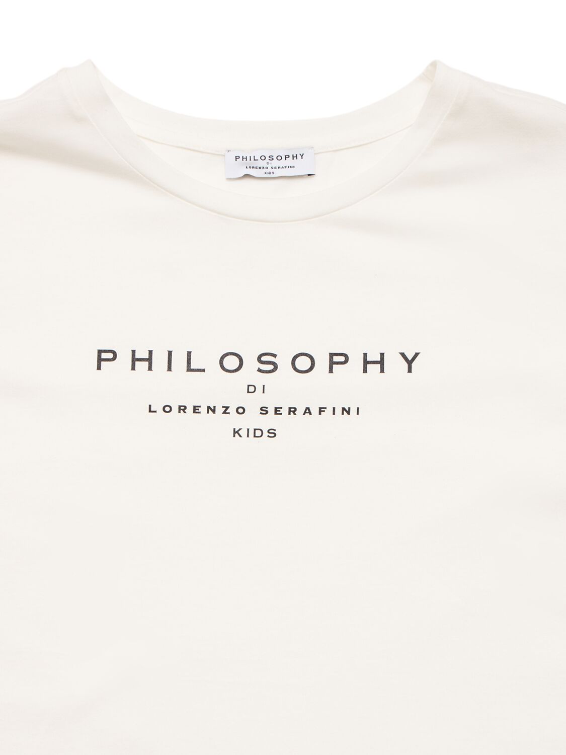 Philosophy Printed Logo Cotton Jersey T-shirt In White