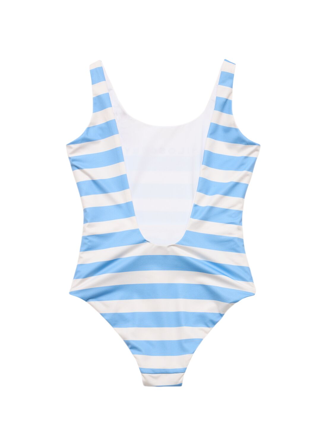 Shop Philosophy Striped Poly Blend One Piece Swimsuit In White/blue