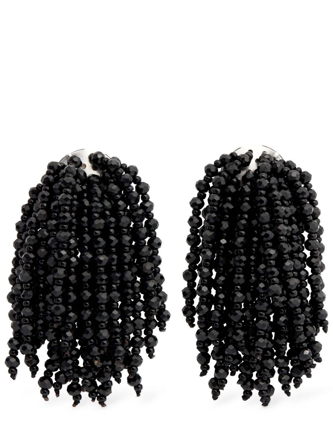 Kaki Beaded Clip-on Earrings