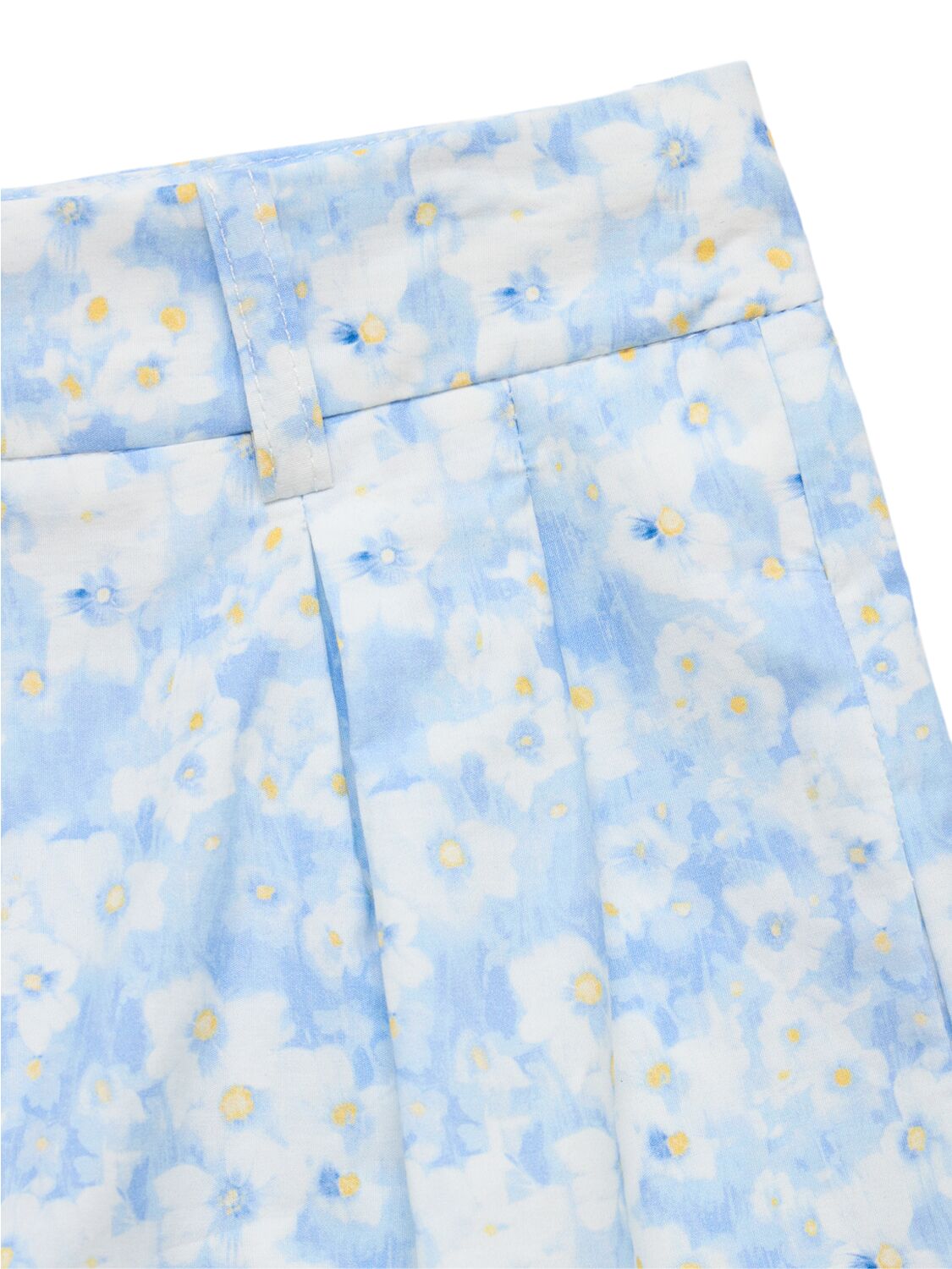 Philosophy Di Lorenzo Serafini Printed Cotton Poplin Shorts In Light Blue