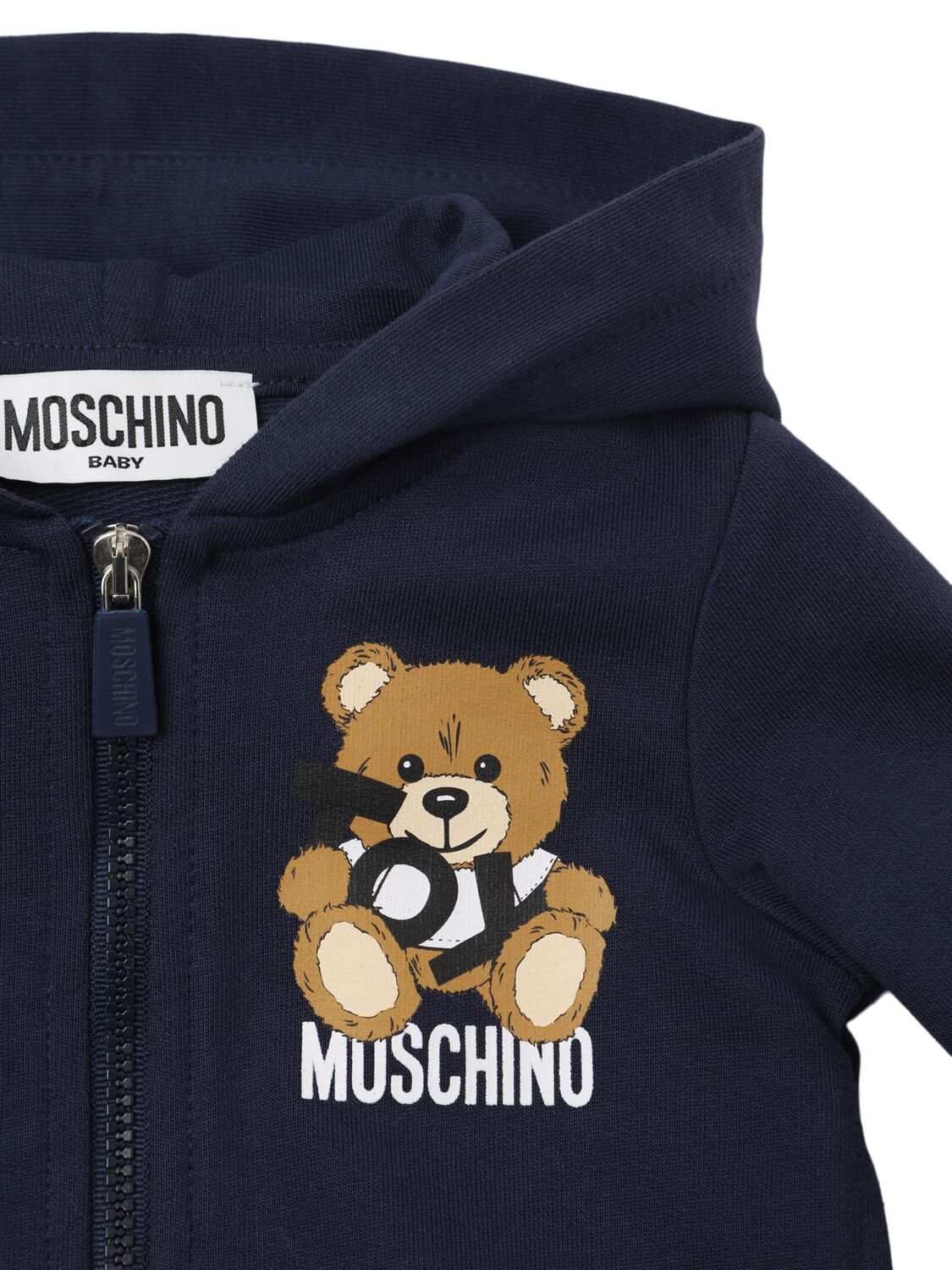 Moschino Zip-up Hoodie & Sweatpants In Navy