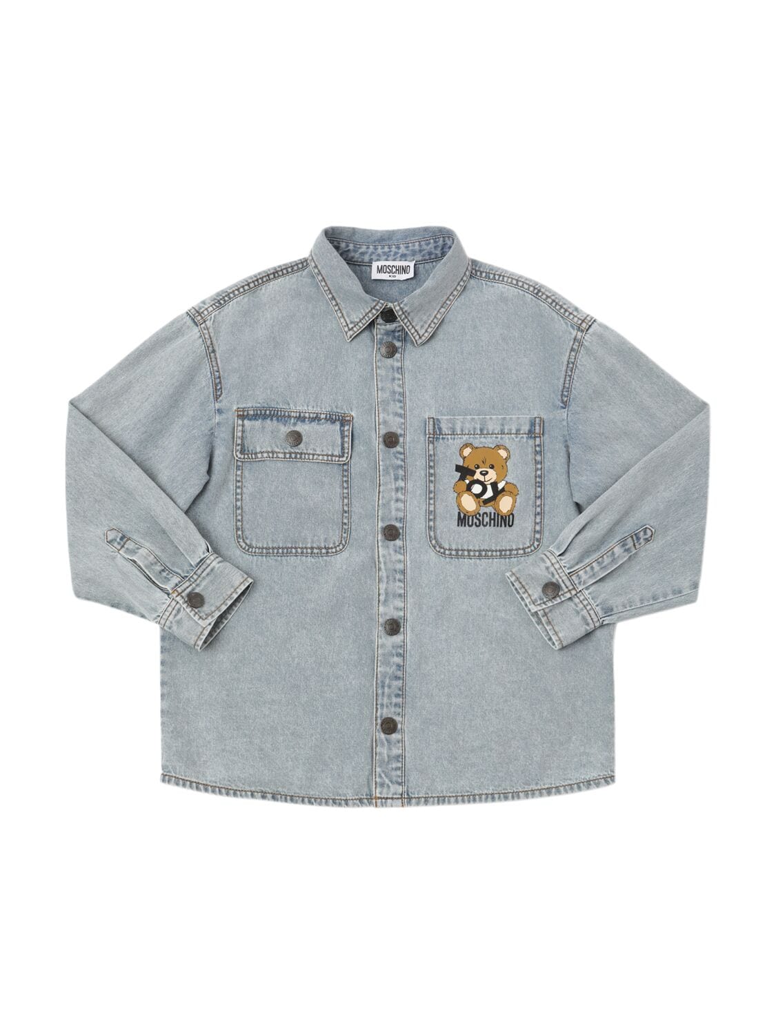 Printed Cotton Denim Shirt