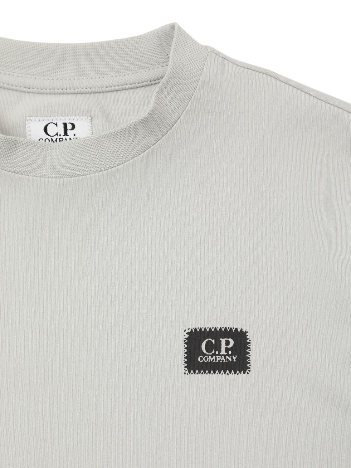 C.p. Company Cotton Jersey Logo T-shirt In Light Grey