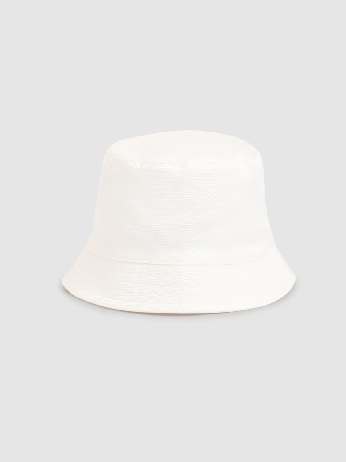 Moschino Printed Stretch Cotton Bucket Hat In White
