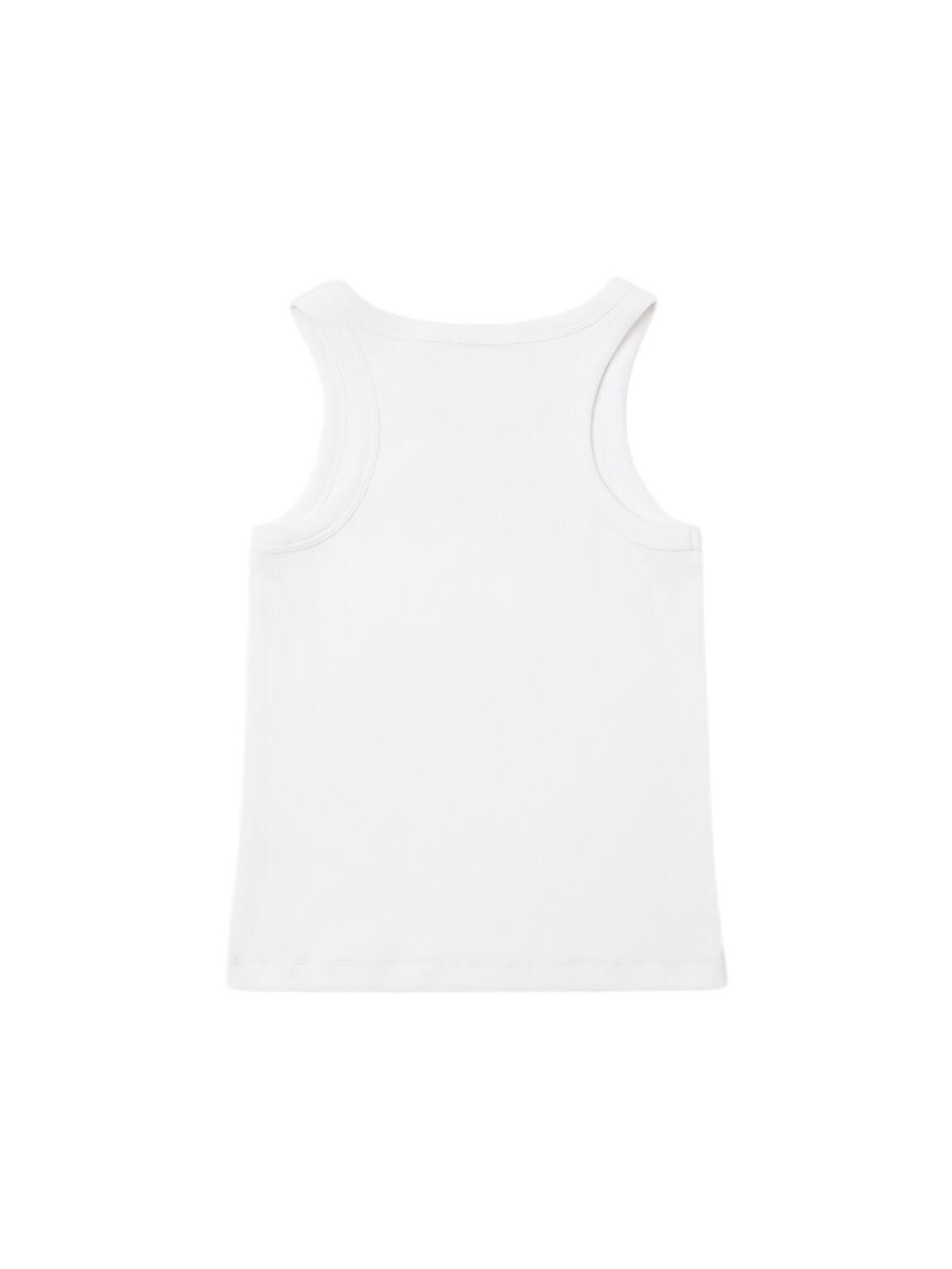 Moschino Logo Cotton Blend Tank Top In White