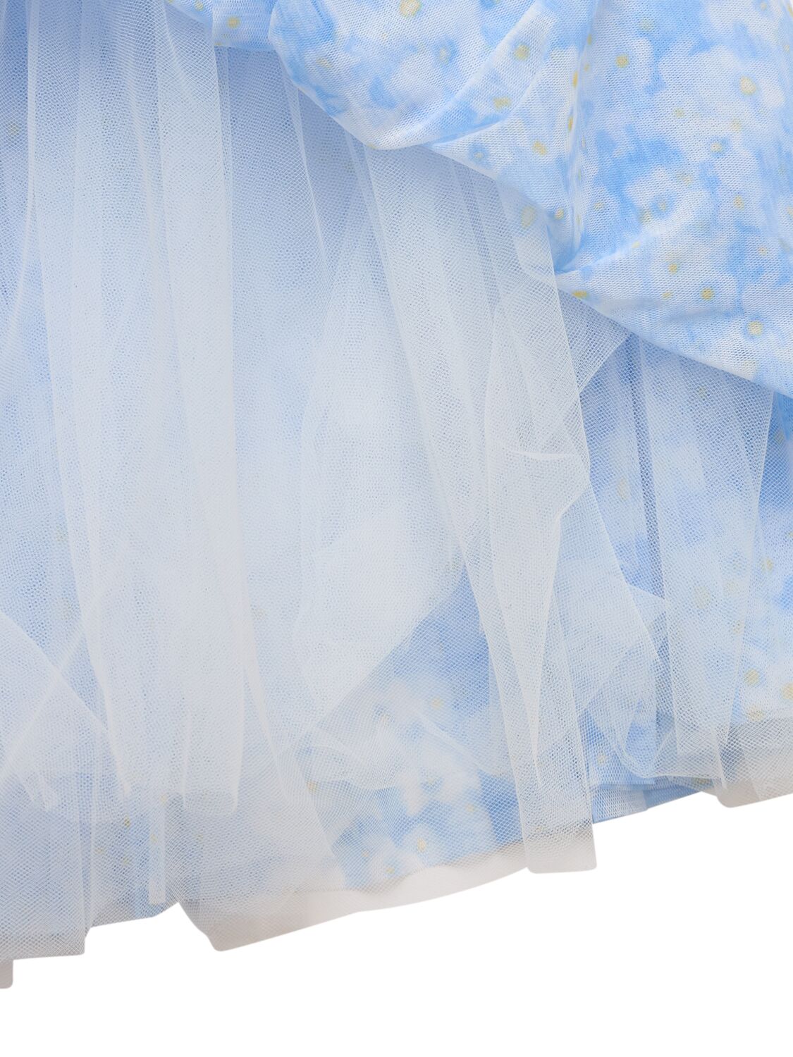 Philosophy Di Lorenzo Serafini Printed Tulle Maxi Skirt In Light Blue