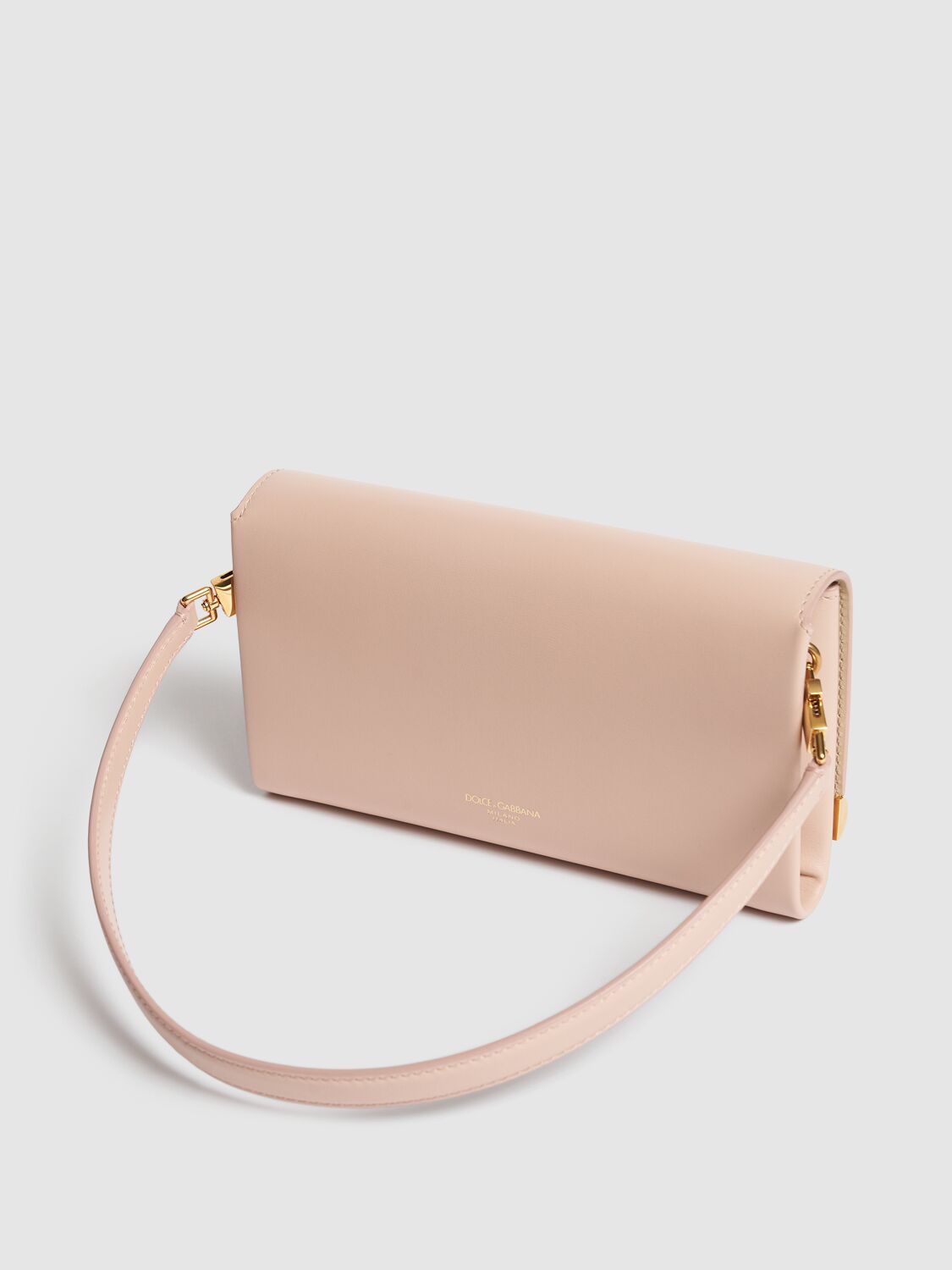 Dolce & Gabbana Marlene Palmellato Leather Wallet Bag In Nudo