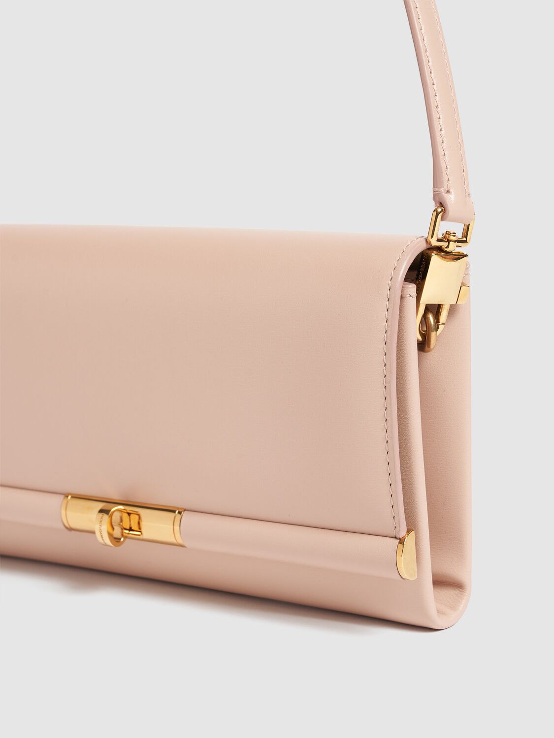 Dolce & Gabbana Marlene Palmellato Leather Wallet Bag In Nudo