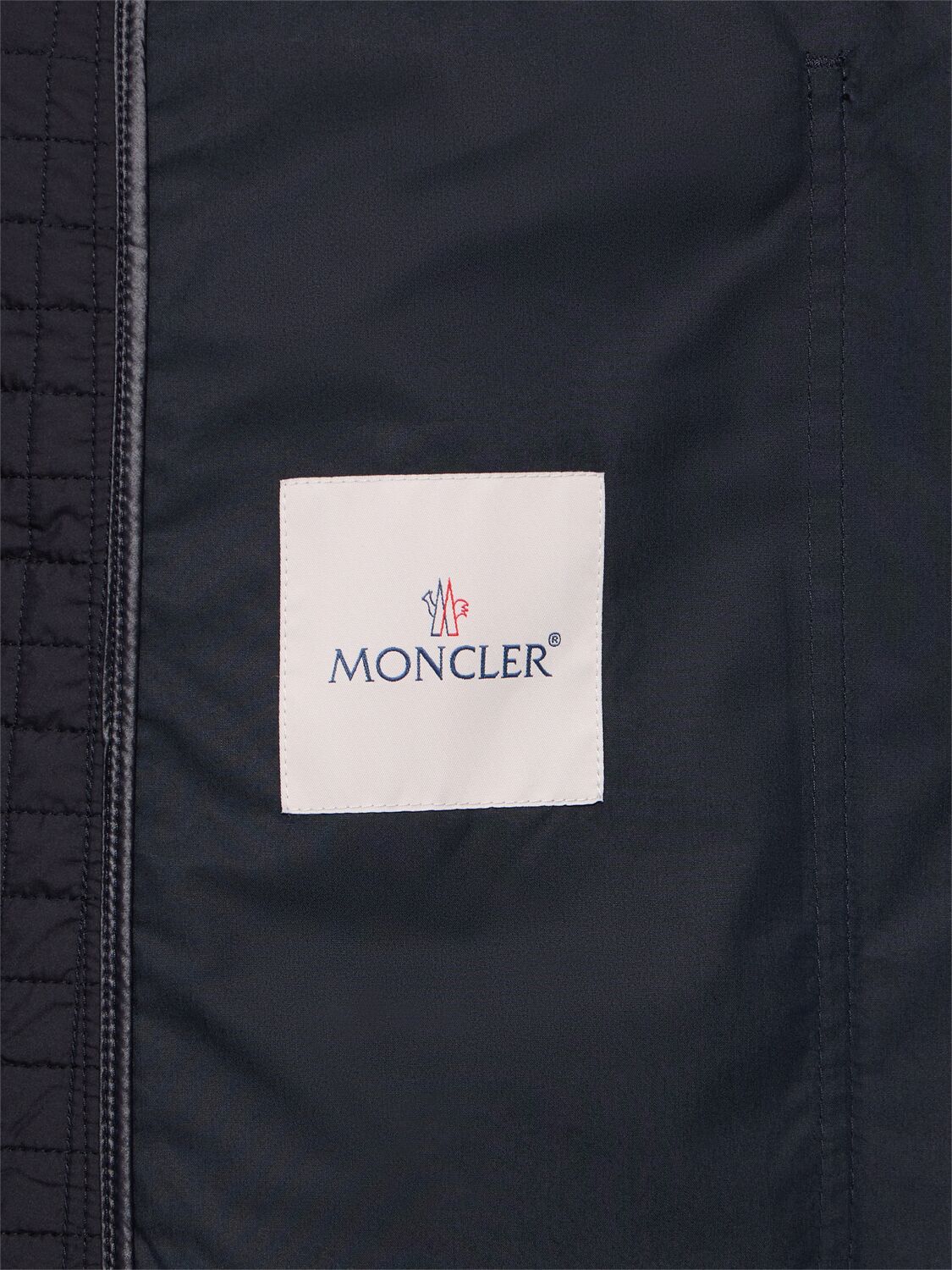Shop Moncler Meudon Long Parka In Blue