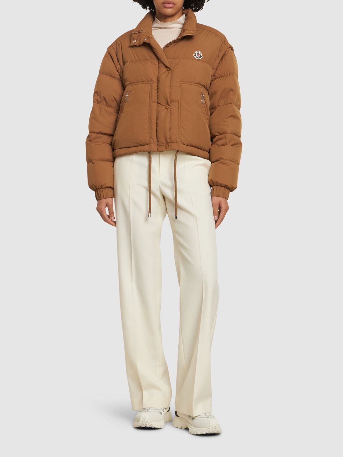 Moncler Selle Down Jacket In Beige