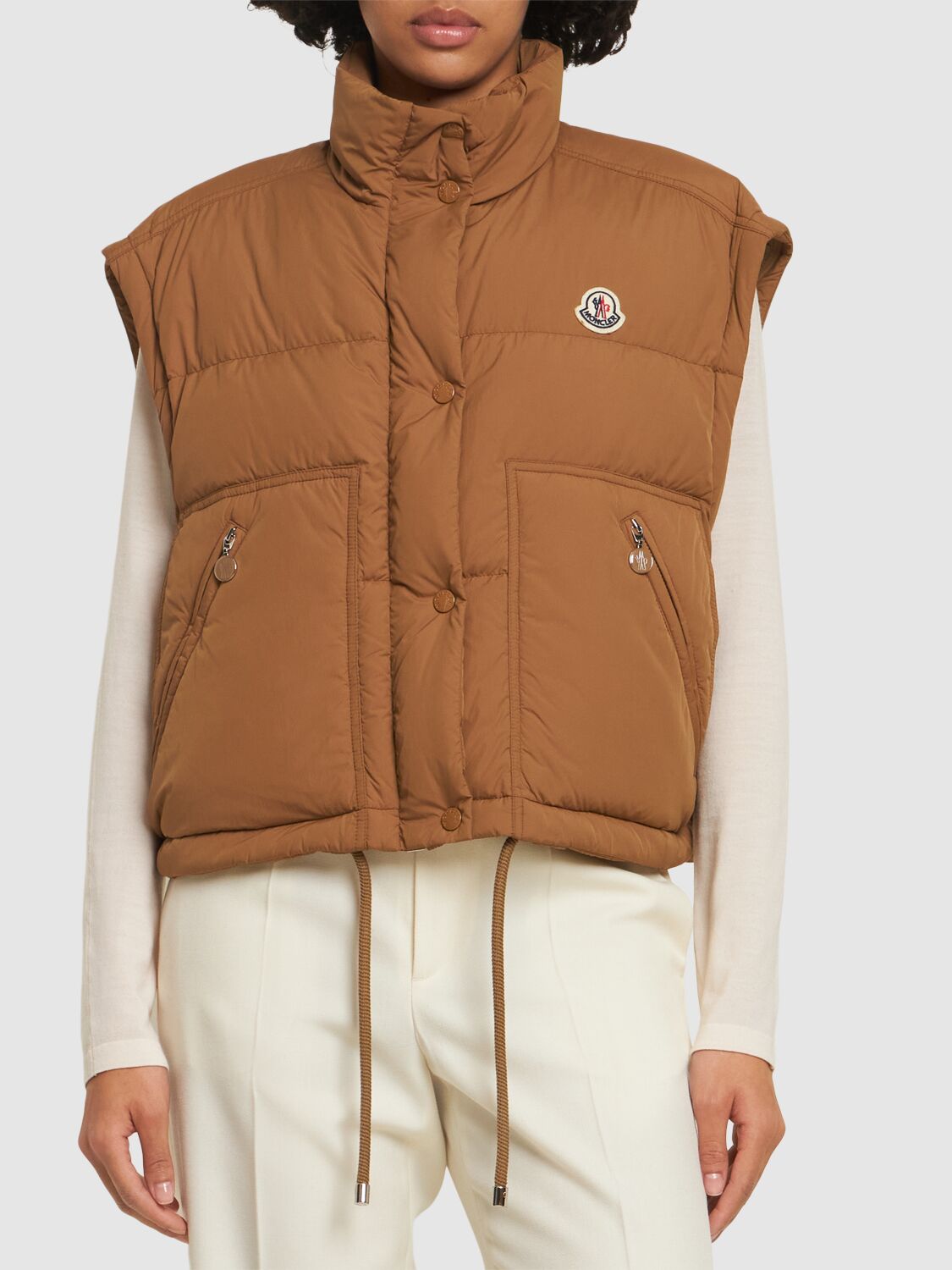 Moncler Selle Down Jacket In Beige
