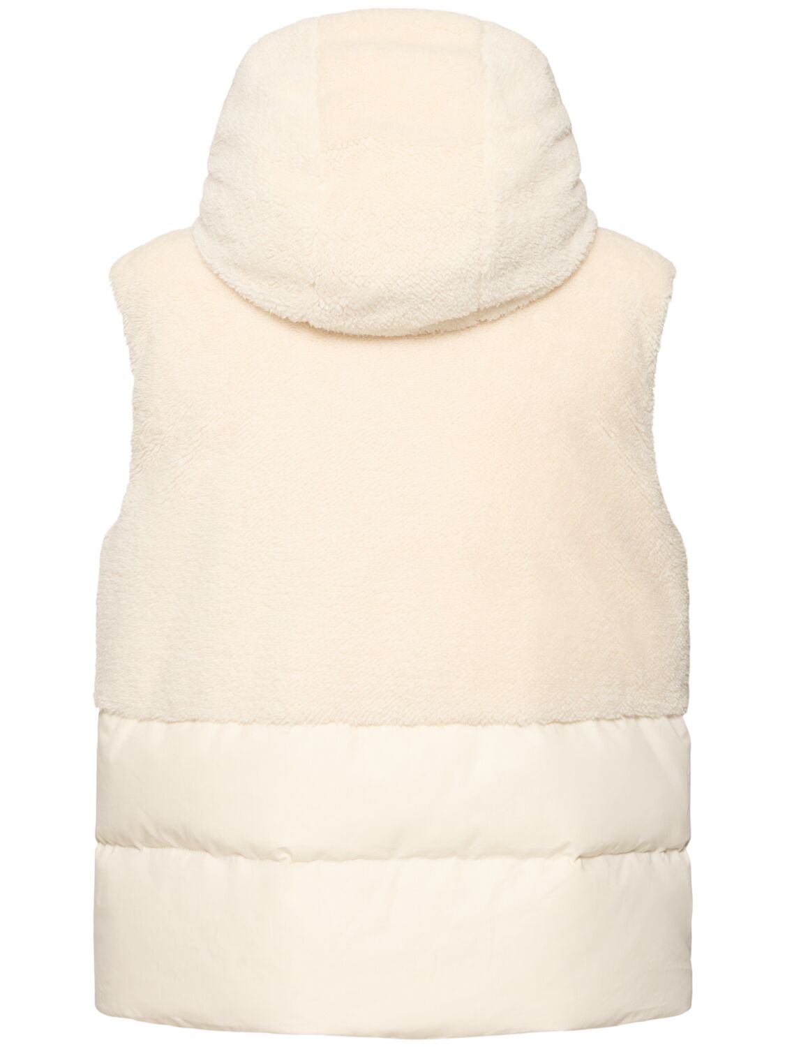 Moncler Teddy Capsule Floy Down Vest In Silk White