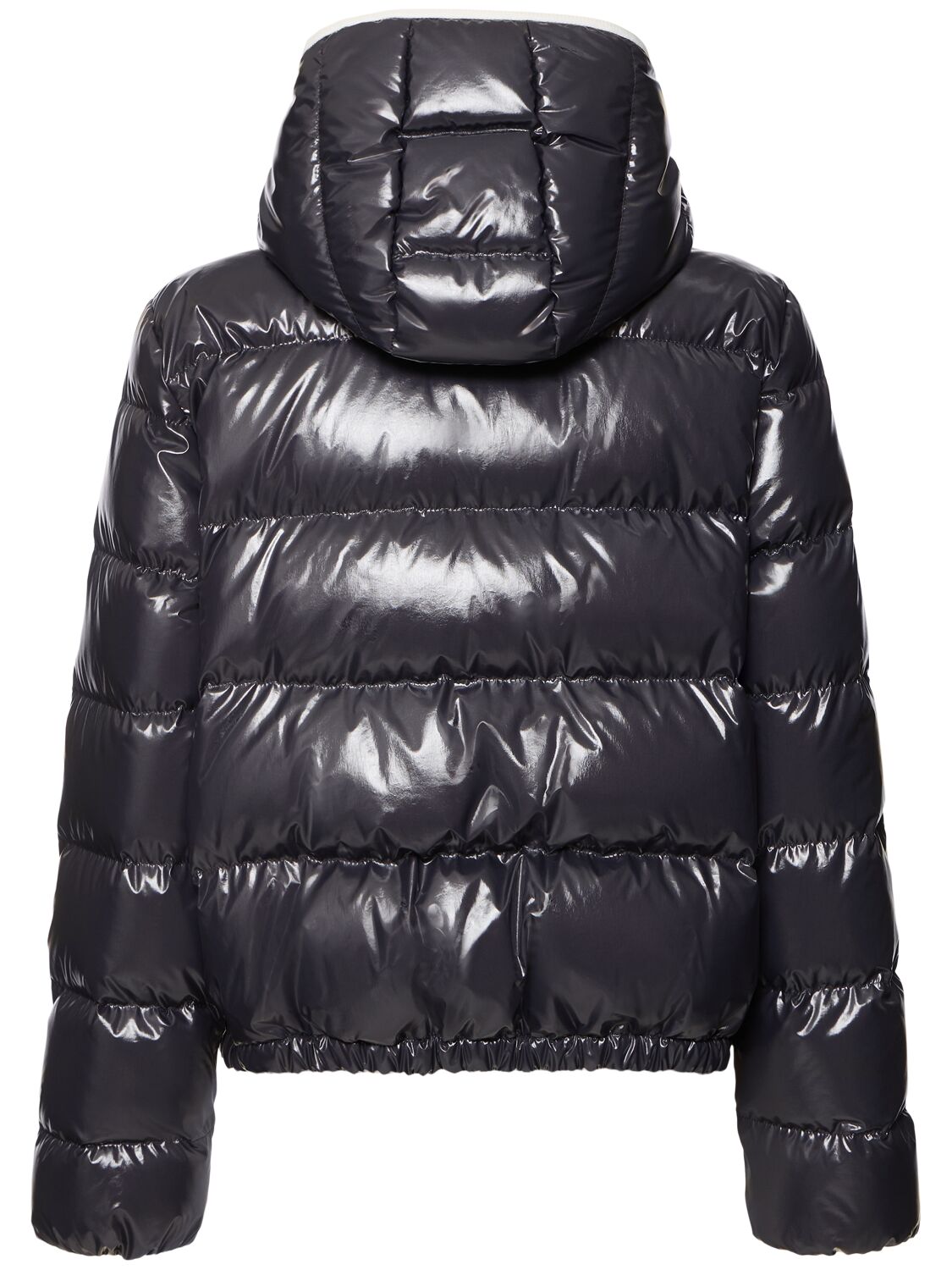 Moncler Beaded Hooded Down Jacket In 蓝色