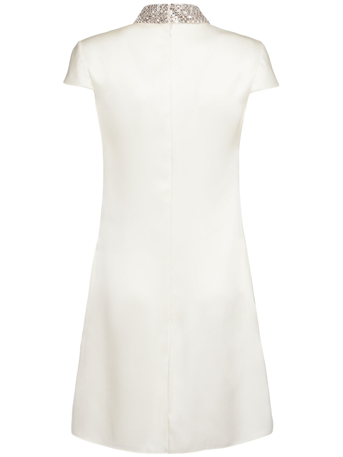 Tom Ford Sequined Double-faced Silk-satin Mini Dress In White