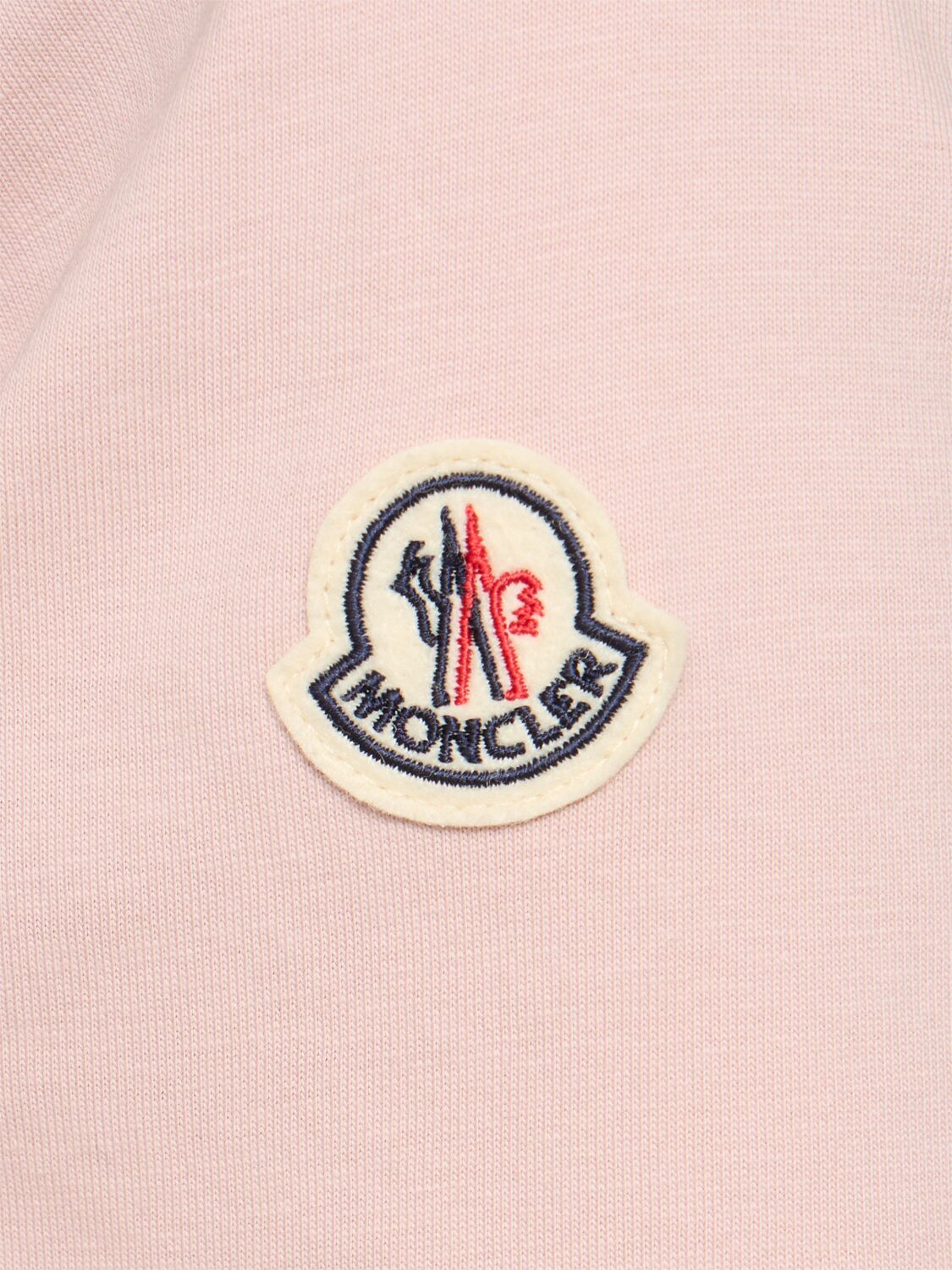 Moncler Cotton Piquet Polo Shirt In Pink