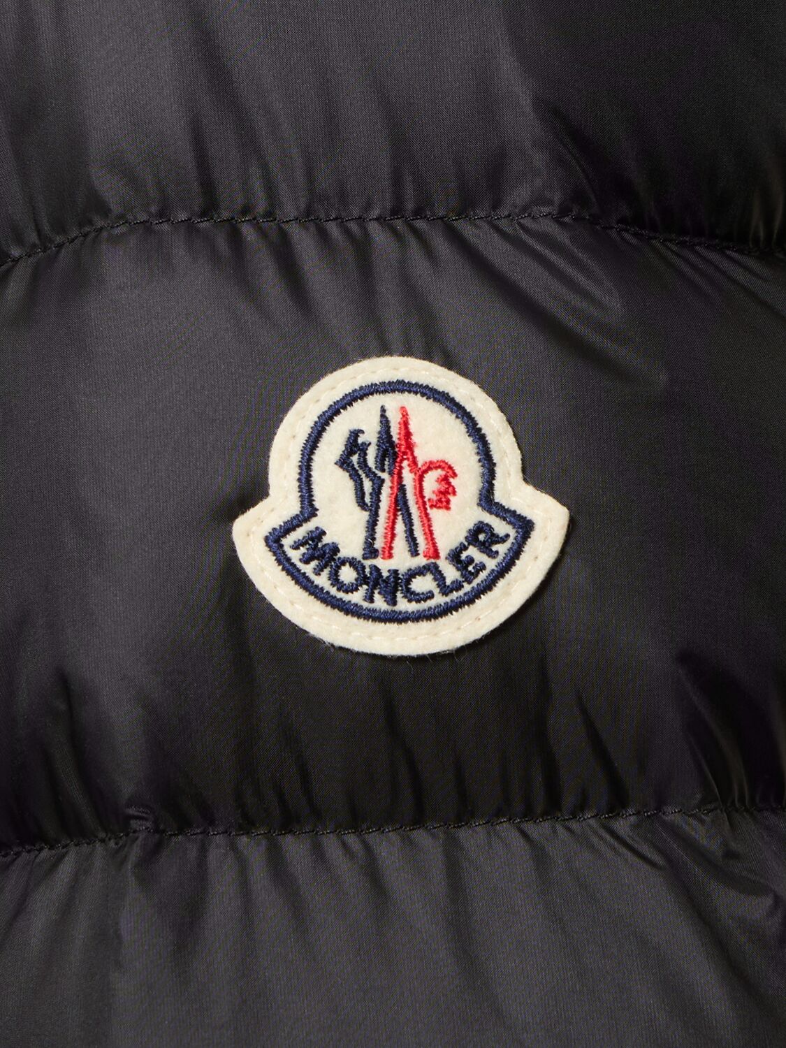 Shop Moncler Sedan Nylon Down Long Parka In 黑色