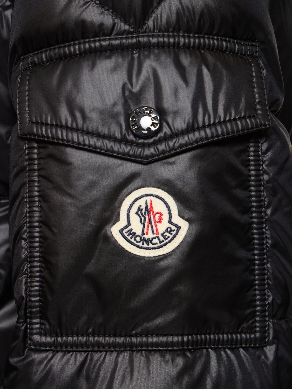 Shop Moncler Meillon Nylon Down Jacket In 黑色
