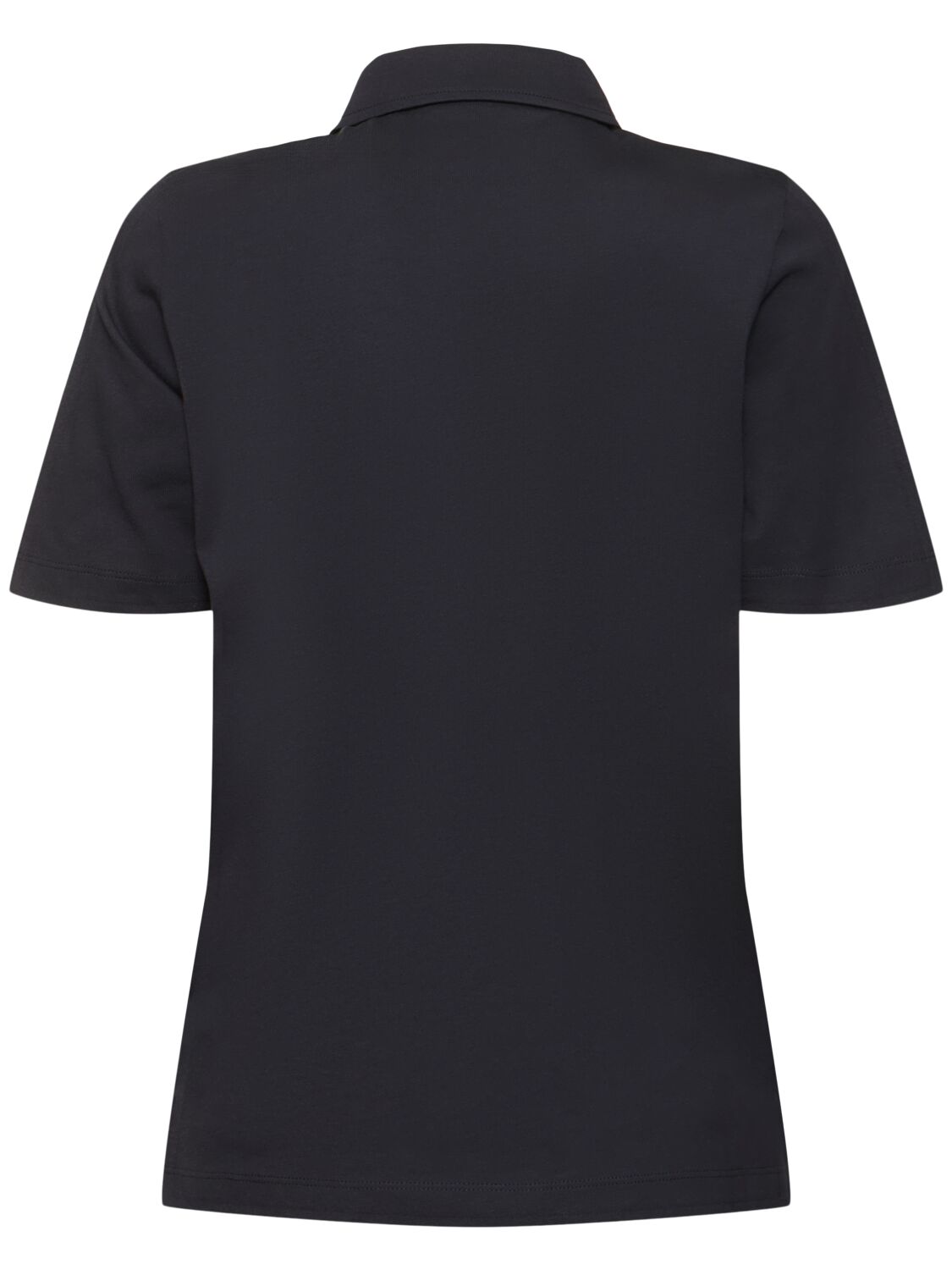 Moncler Logo-patch Cotton Polo Top In Blue