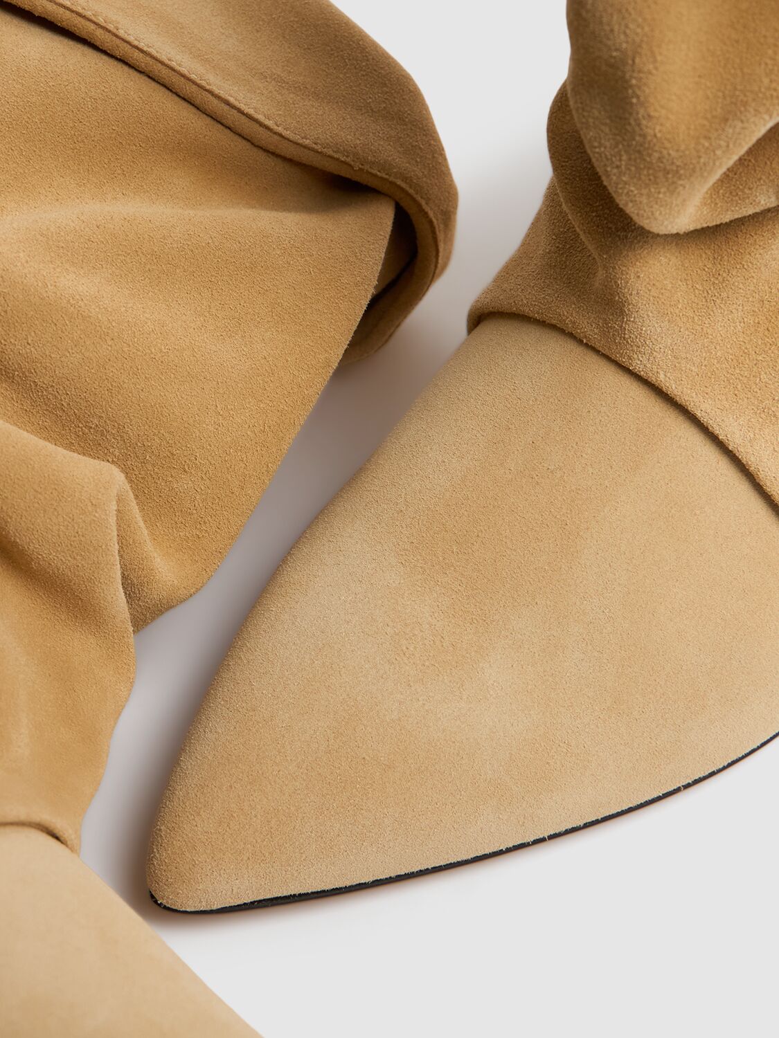 Isabel Marant 45mm Edrik-gb Suede Tall Boots In 米黄色