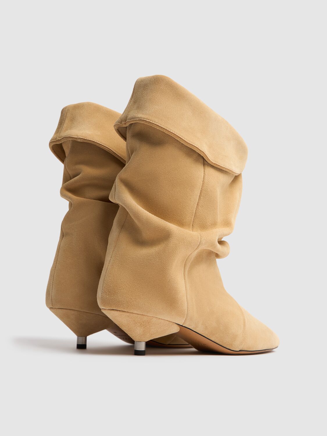 Isabel Marant 45mm Edrik-gb Suede Tall Boots In 米黄色