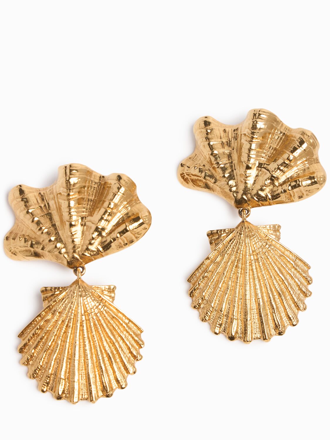 Chloé Shells Faux Pearls Drop Earrings