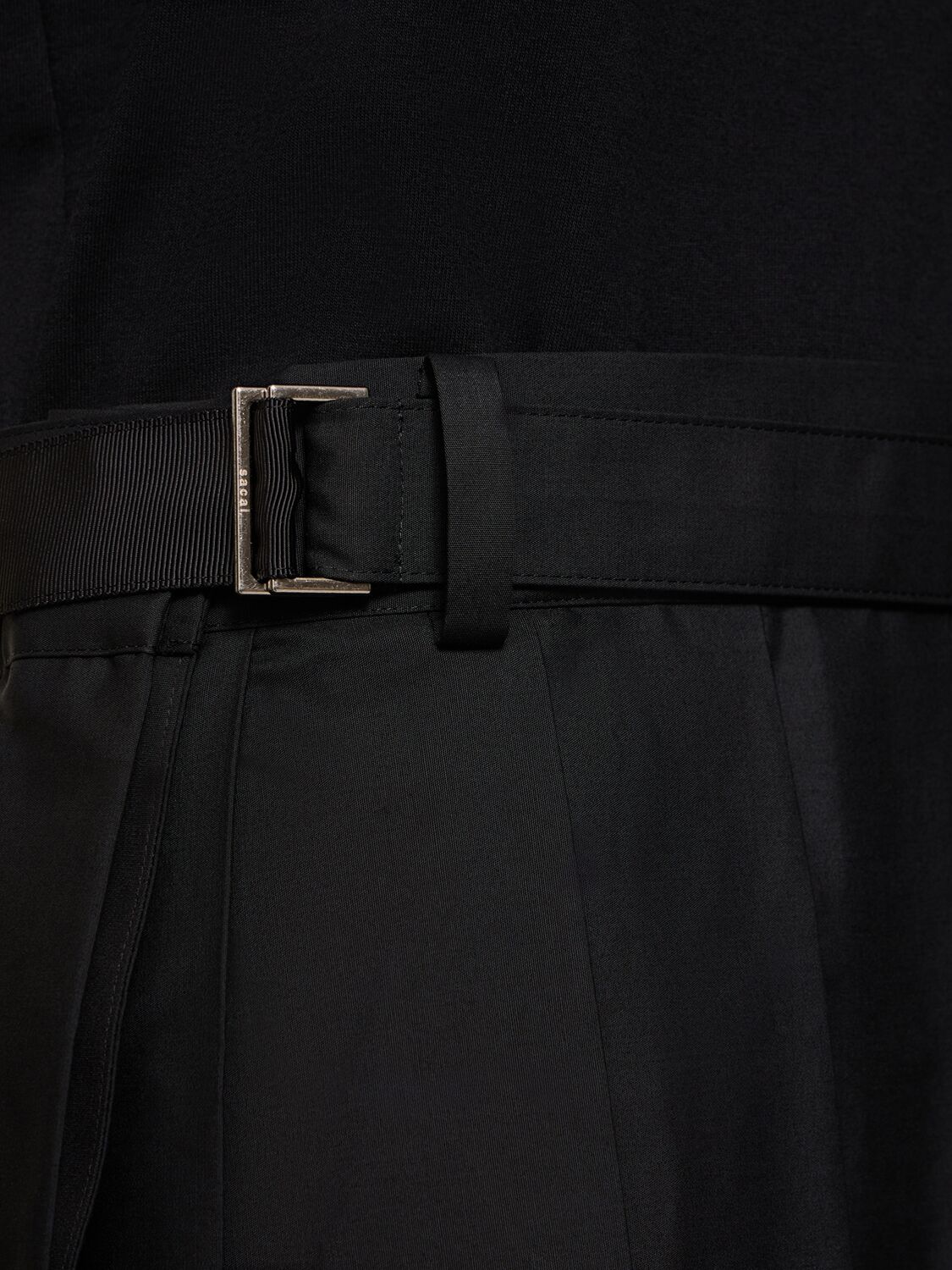 Sacai Panelled Maxi Skirt In 黑色