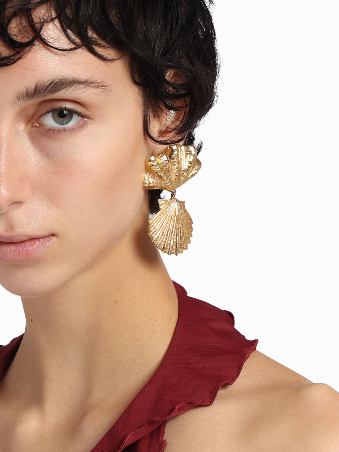 Chloé Shells Faux Pearls Drop Earrings