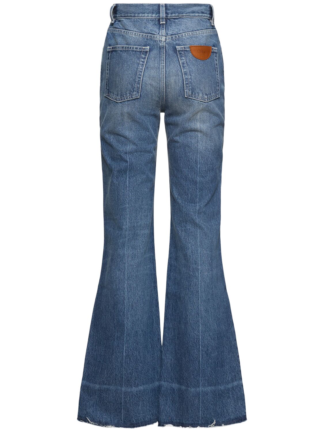 Chloé Snake Capsule High Rise Jeans In Blue
