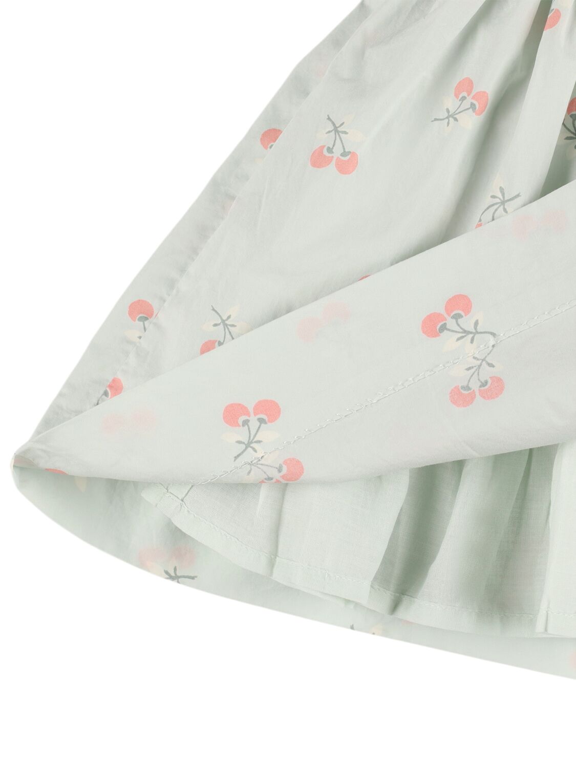 Shop Bonpoint Printed Organic Cotton Poplin Skirt In Light Blue
